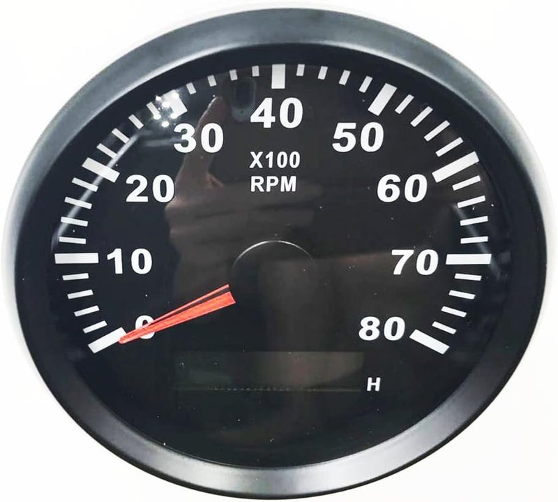 SAMDO 85mm Marine Tachometer Car Truck Boat Tacho Gauge with Hour Meter Waterproof 8000 RPM 12V 24V - Image 5
